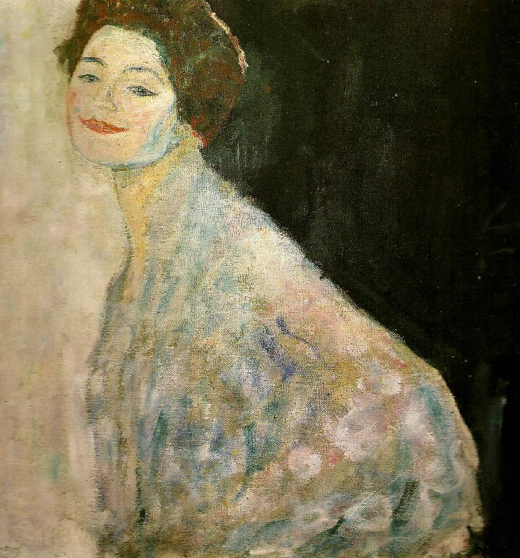 Gustav Klimt portratt  av kvinna i vitt Germany oil painting art